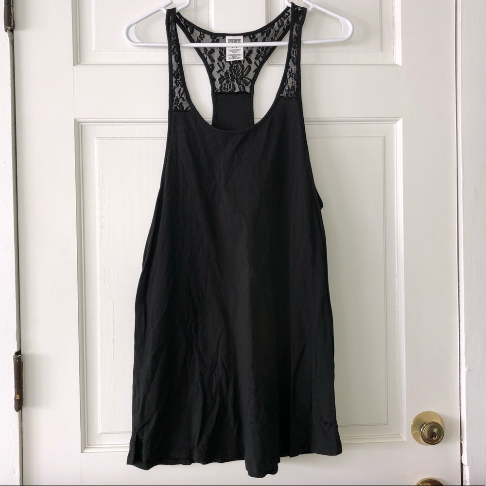 Victoria secret black lace loose T-shirt dress